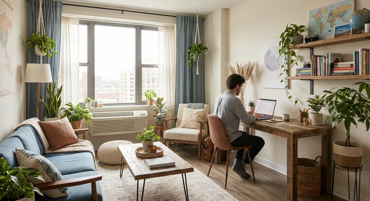 Interiors for digital nomads: space for online meetings