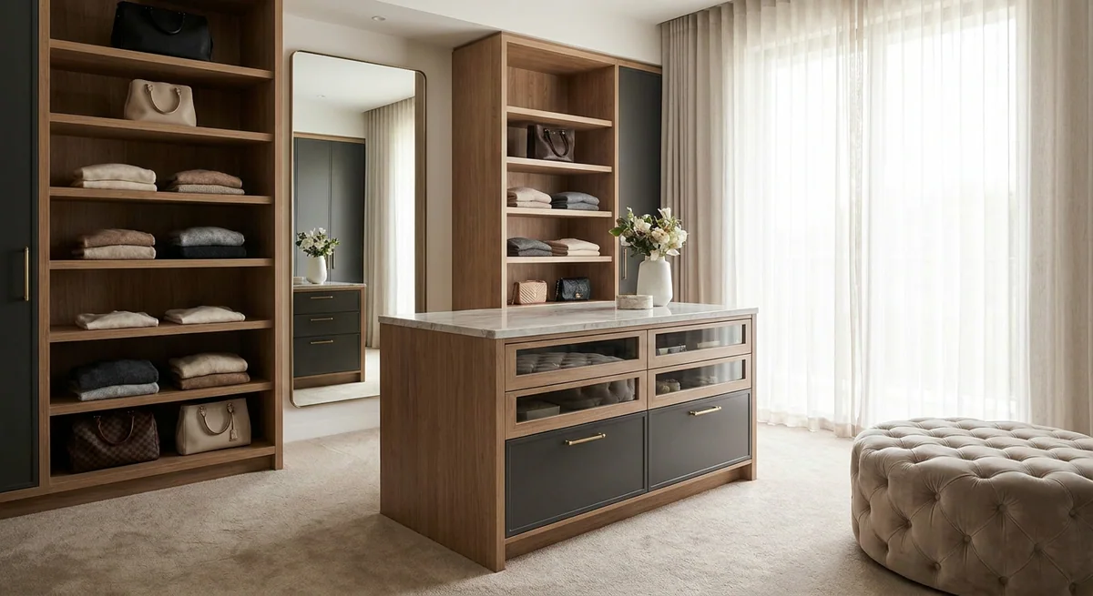 Walk-in and fitted wardrobes: layout, storage and ordering