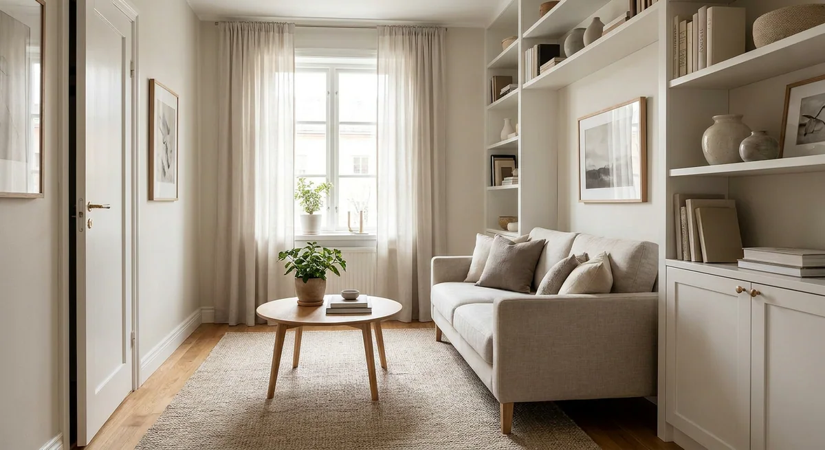 Small living room: furniture selection and layout
