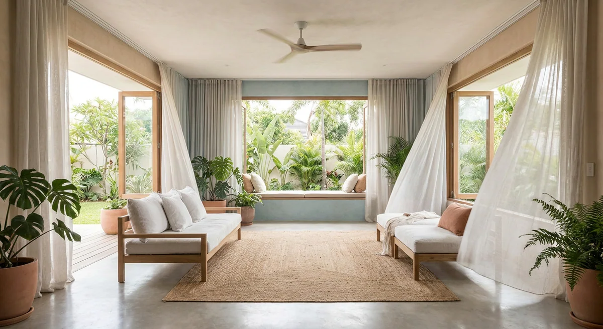 Interiors for hot weather in Portugal: light, shade and layout